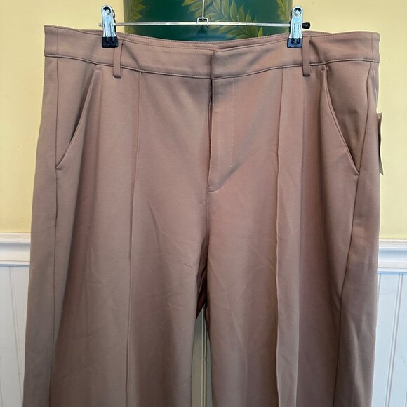 Bar III Womens Beige Wide-Leg Pants 2X Stretch Polyester Blend - Picture 8 of 10